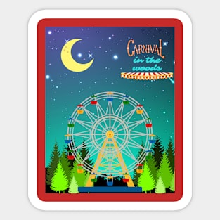 Carnival in the woods Sticker